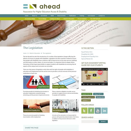 Ahead Website - Legislation