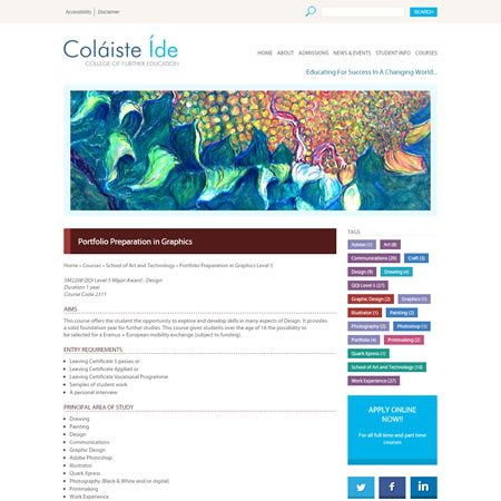 Colaiste Ide Website - Sample Course