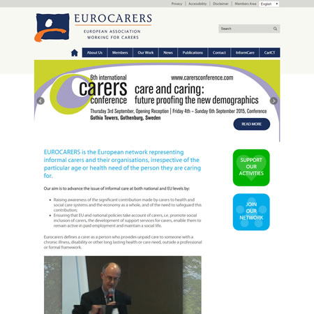 Eurocarers Website - Home
